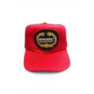 Vintage Boeing Helicopters Trucker Cap Hat O/S Made In USA Men’s